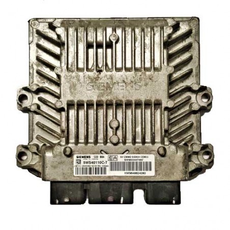 Calculateur moteur Siemens SID804, 5WS40110C-T, SW9653447480, HW9648624280