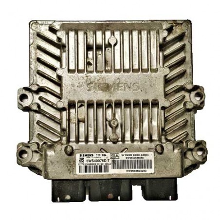 Calculateur moteur Siemens SID804, 5WS40075D-T, SW9652888680, HW9648624280