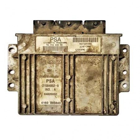 Calculateur moteur Sagem S2000 PM2, 9655663080, 9651691980, 21584852-9