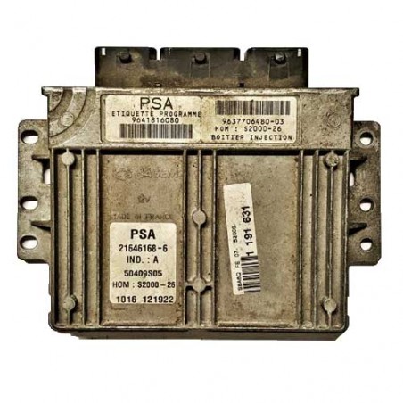 Calculateur moteur Sagem S2000-26, 9641816080, 9637706480-03, 21646168-6