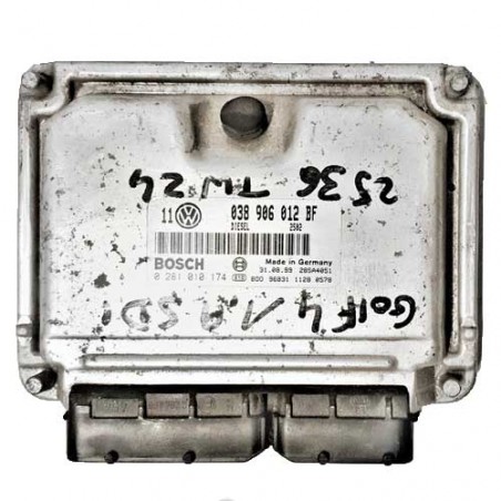 Calculateur moteur Bosch, 0281010174, 038906012 BF, 28SA4051, EDC15VM+2.V1