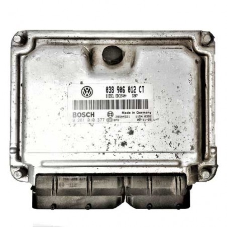 Calculateur moteur Bosch, 0281010377, 038906012 CT, 28SA4521, EDC15VM+2.V1