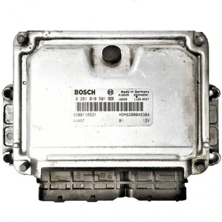 Calculateur moteur Bosch, 0281010501, HOM8200049304, 8200118521, EDC15VM+2.V7