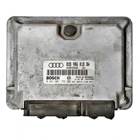 Calculateur moteur Bosch, 0281001756, 038906018 BA, 28SA3436, EDC15V-5.35