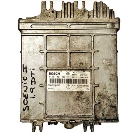 Calculateur moteur Bosch, 0281001809, 7700110647, HOM7700105953, MSA15.5-5.34
