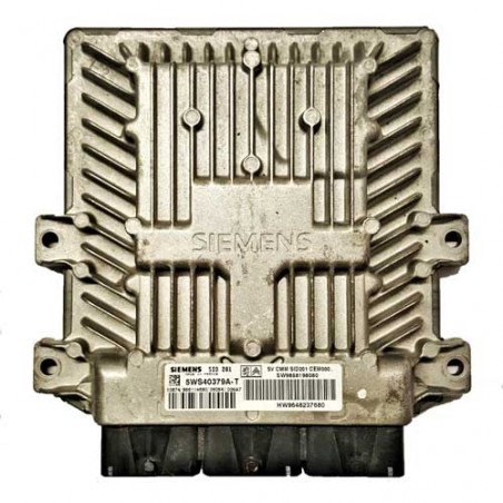 Calculateur moteur Siemens SID201, 5WS40379A-T, SW9658198080, HW9648237680