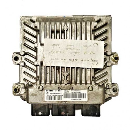 Calculateur moteur Siemens SID801A, 5WS40104C-T, SW9651942480, HW9647423380