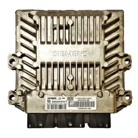 Calculateur moteur Siemens SID803, 5WS40167D-T, SW9656061280, HW9655041480